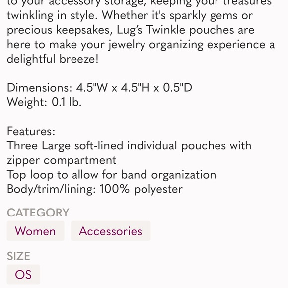 Lug Metallic Silver Zippered Pouch Trio NEW!! - Picture 6 of 6